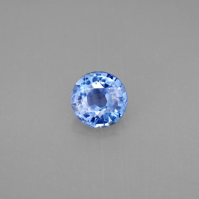 Cianita azul natural 0,94ct, corte redondo, VS