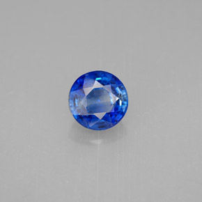Cianita azul natural 1,14ct, corte redondo, SI