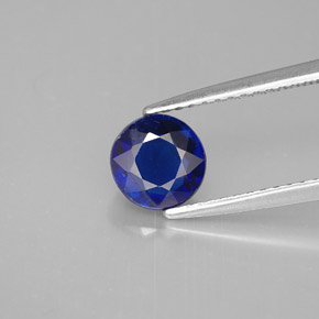 Cianita azul natural 1,20ct, corte redondo, VS-SI