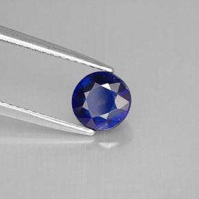 Cianita azul natural 1,20ct, corte redondo, VS-SI