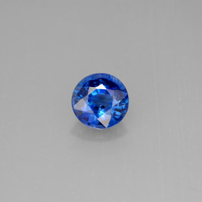 Cianita azul natural 0,92ct, corte redondo, VS-SI