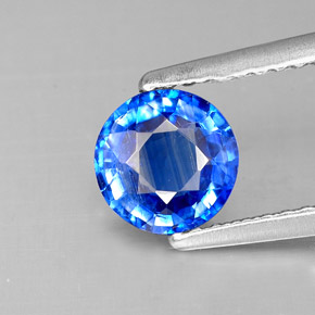 Cianita azul natural 0,97ct, corte redondo, VS-SI