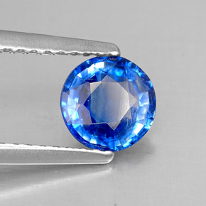 Cianita azul natural 0,97ct, corte redondo, VS-SI