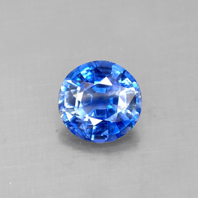 Cianita azul natural 0,87ct, corte redondo, VS-SI