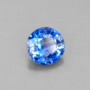 Cianita azul natural 0,87ct, corte redondo, VS-SI