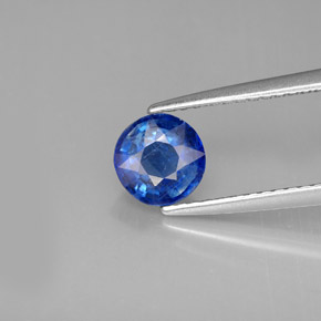 Cianita azul natural 0,95ct, corte redondo, VS