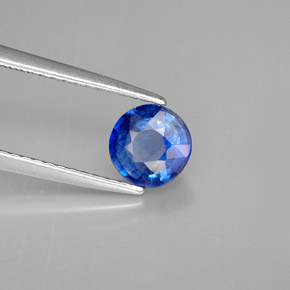 Cianita azul natural 0,95ct, corte redondo, VS