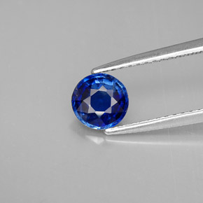 Cianita azul natural 0,86ct, corte redondo, VS-SI