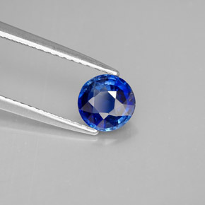Cianita azul natural 0,86ct, corte redondo, VS-SI