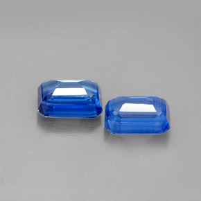 Pedras preciosas de cianita azul natural de  ct, corte esmeralda, VS-SI