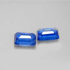 Pedras preciosas de cianita azul natural de  ct, corte esmeralda, VS-SI