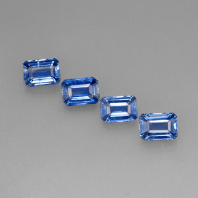 Pedras preciosas de cianita azul natural de  ct, corte esmeralda, VS-SI