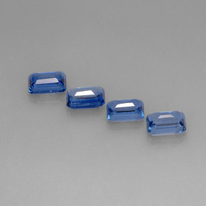Pedras preciosas de cianita azul natural de  ct, corte esmeralda, VS-SI
