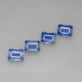 Pedras preciosas de cianita azul natural de  ct, corte esmeralda, VS-SI