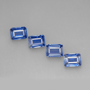 Pedras preciosas de cianita azul natural de  ct, corte esmeralda, VS-SI