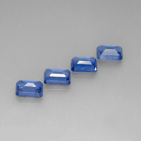 Pedras preciosas de cianita azul natural de  ct, corte esmeralda, VS-SI