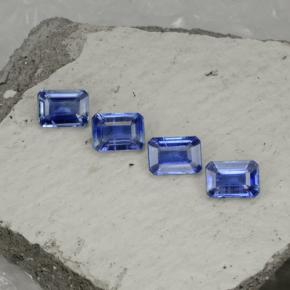 Pedras preciosas de cianita azul natural de 5,30 ct, corte esmeralda, VS-SI