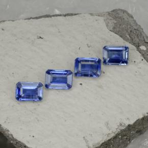 Pedras preciosas de cianita azul natural de 5,30 ct, corte esmeralda, VS-SI