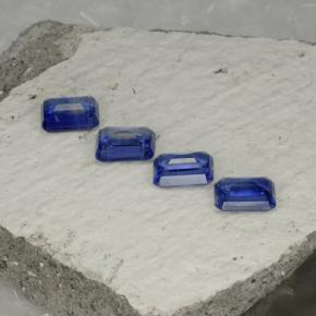 Pedras preciosas de cianita azul natural de 5,30 ct, corte esmeralda, VS-SI