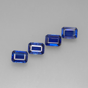 Pedras preciosas de cianita azul natural de  ct, corte esmeralda, VS-SI