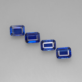 Pedras preciosas de cianita azul natural de  ct, corte esmeralda, VS-SI
