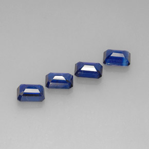 Pedras preciosas de cianita azul natural de  ct, corte esmeralda, VS-SI