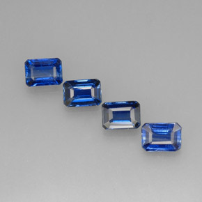 Pedras preciosas de cianita azul natural de  ct, corte esmeralda, VS-SI