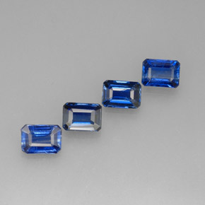 Pedras preciosas de cianita azul natural de  ct, corte esmeralda, VS-SI
