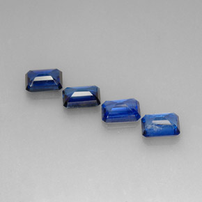 Pedras preciosas de cianita azul natural de  ct, corte esmeralda, VS-SI