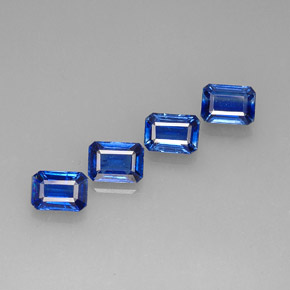 Pedras preciosas de cianita azul natural de  ct, corte esmeralda, VS-SI