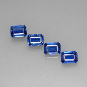Pedras preciosas de cianita azul natural de  ct, corte esmeralda, VS-SI