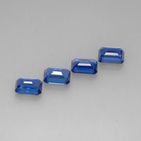 Pedras preciosas de cianita azul natural de  ct, corte esmeralda, VS-SI
