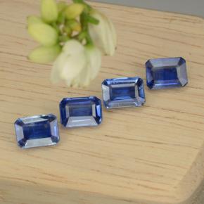 Pedras preciosas de cianita azul natural de 5,13 ct, corte esmeralda, VS-SI