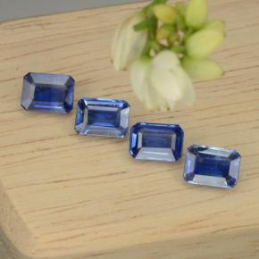 Pedras preciosas de cianita azul natural de 5,13 ct, corte esmeralda, VS-SI