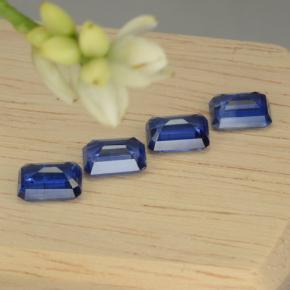 Pedras preciosas de cianita azul natural de 5,13 ct, corte esmeralda, VS-SI