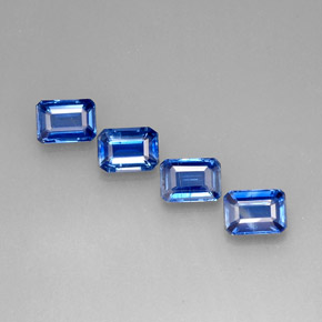 Pedras preciosas de cianita azul natural de  ct, corte esmeralda, VS-SI