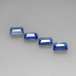 Pedras preciosas de cianita azul natural de  ct, corte esmeralda, VS-SI