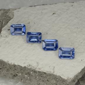 Pedras preciosas de cianita azul natural de 4,98 ct, corte esmeralda, VS-SI