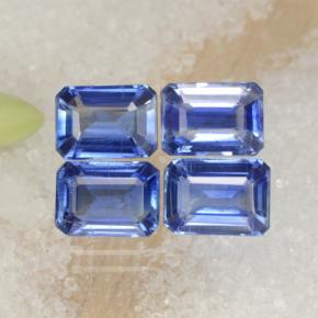 Pedras preciosas de cianita azul natural de 5,45 ct, corte esmeralda, VS-SI