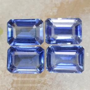 Pedras preciosas de cianita azul natural de 5,45 ct, corte esmeralda, VS-SI