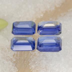 Pedras preciosas de cianita azul natural de 5,45 ct, corte esmeralda, VS-SI