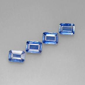 Pedras preciosas de cianita azul natural de  ct, corte esmeralda, VS-SI