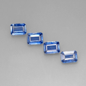 Pedras preciosas de cianita azul natural de  ct, corte esmeralda, VS-SI
