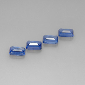 Pedras preciosas de cianita azul natural de  ct, corte esmeralda, VS-SI