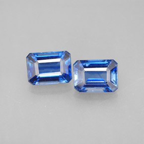 Pedras preciosas de cianita azul natural de  ct, corte esmeralda, VS-SI