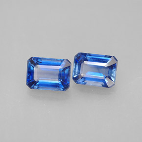 Pedras preciosas de cianita azul natural de  ct, corte esmeralda, VS-SI