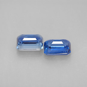 Pedras preciosas de cianita azul natural de  ct, corte esmeralda, VS-SI