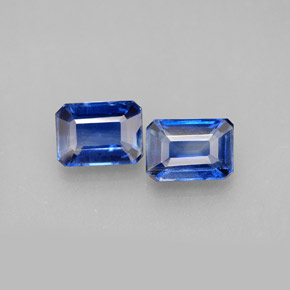 Pedras preciosas de cianita azul natural de  ct, corte esmeralda, VS-SI