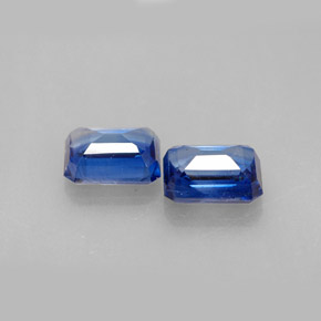 Pedras preciosas de cianita azul natural de  ct, corte esmeralda, VS-SI