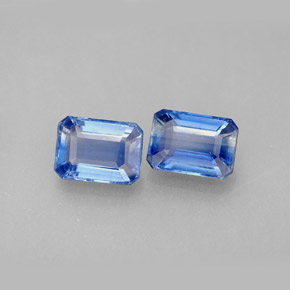 Pedras preciosas de cianita azul natural de  ct, corte esmeralda, VS-SI